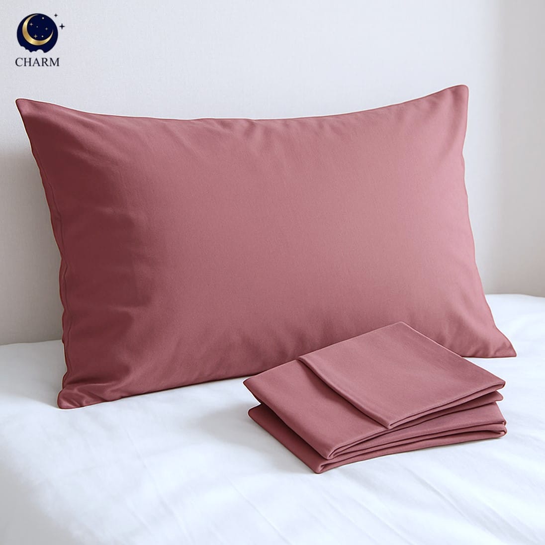 ปลอกหมอนหนุน CHARM CLASSIC ขนาด 20 X 30 นิ้ว สี DUSTY PINK_4